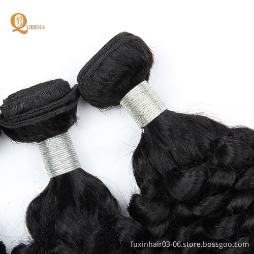 New Style Brazilian Curl Human Hair Bundle Double Drawn Curly Virgin Fumi Hair